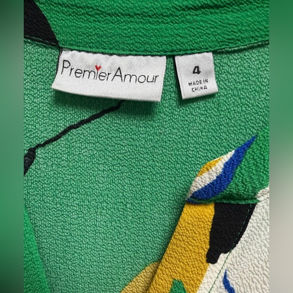 Premier Amour Green and Yellow Patterned Dress - Picture 9 of 10